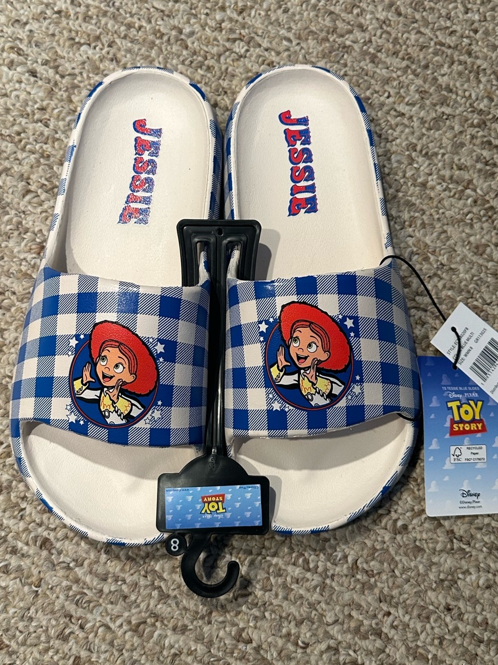 Disney Pixar Toy Story Jessie Rubber Slide Sandals for Adults